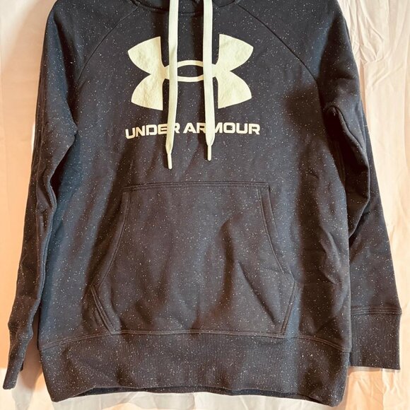 Under Armour Women’s Rival Fleece Logo Hoodie Navy XS - Picture 2 of 7